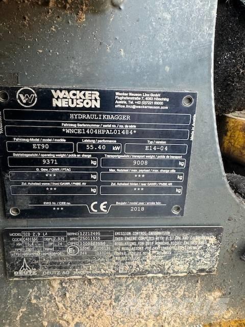 Wacker Neuson ET 90 Kāpurķēžu ekskavatori