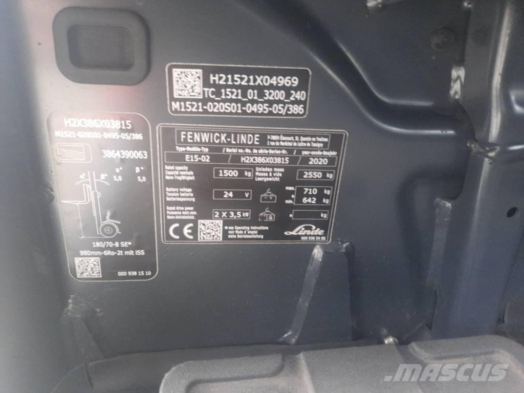 Linde E15-02 Elektriskie iekrāvēji