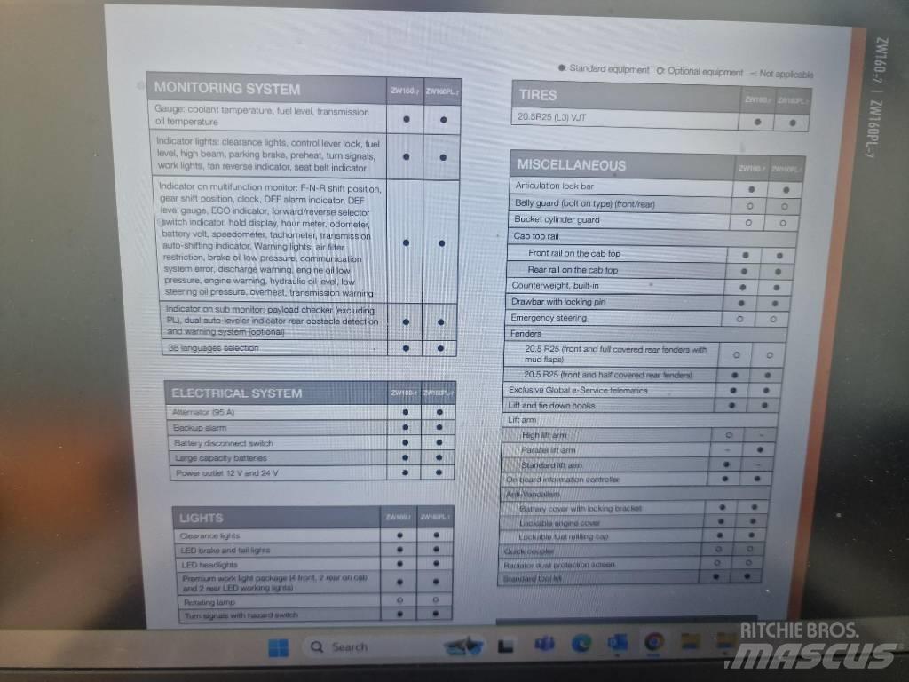 Hitachi ZW160-7 Iekrāvēji uz riteņiem