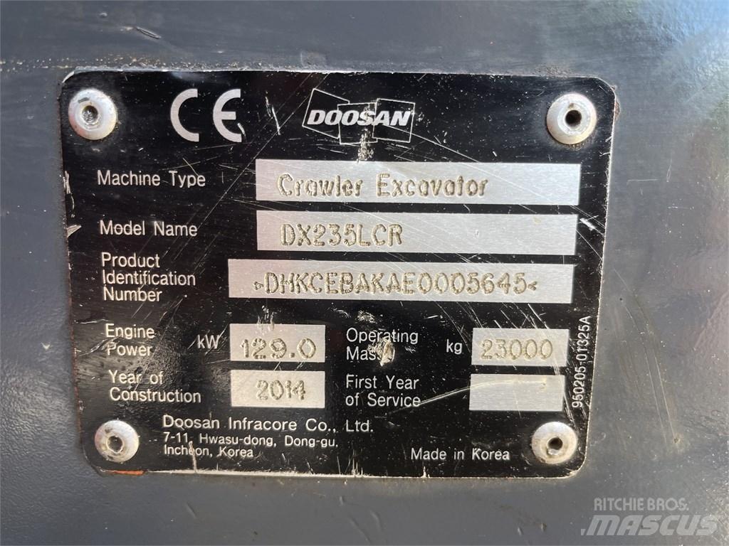 Doosan DX 235 LCR Kāpurķēžu ekskavatori