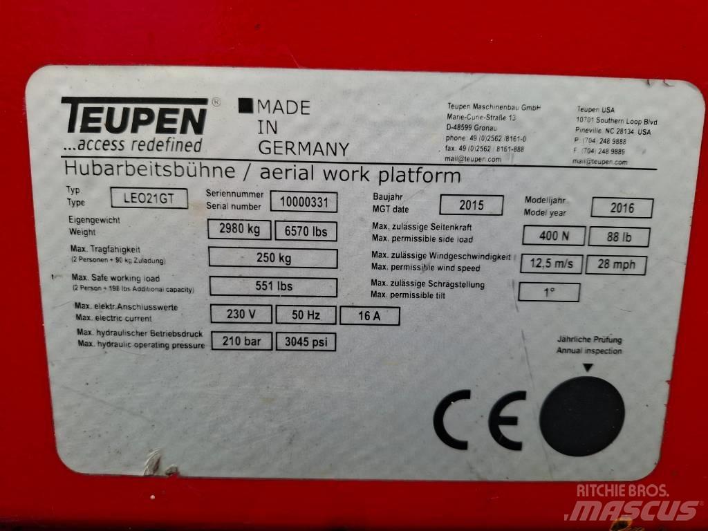 Teupen LEO 21 GT Strēles pacēlāji