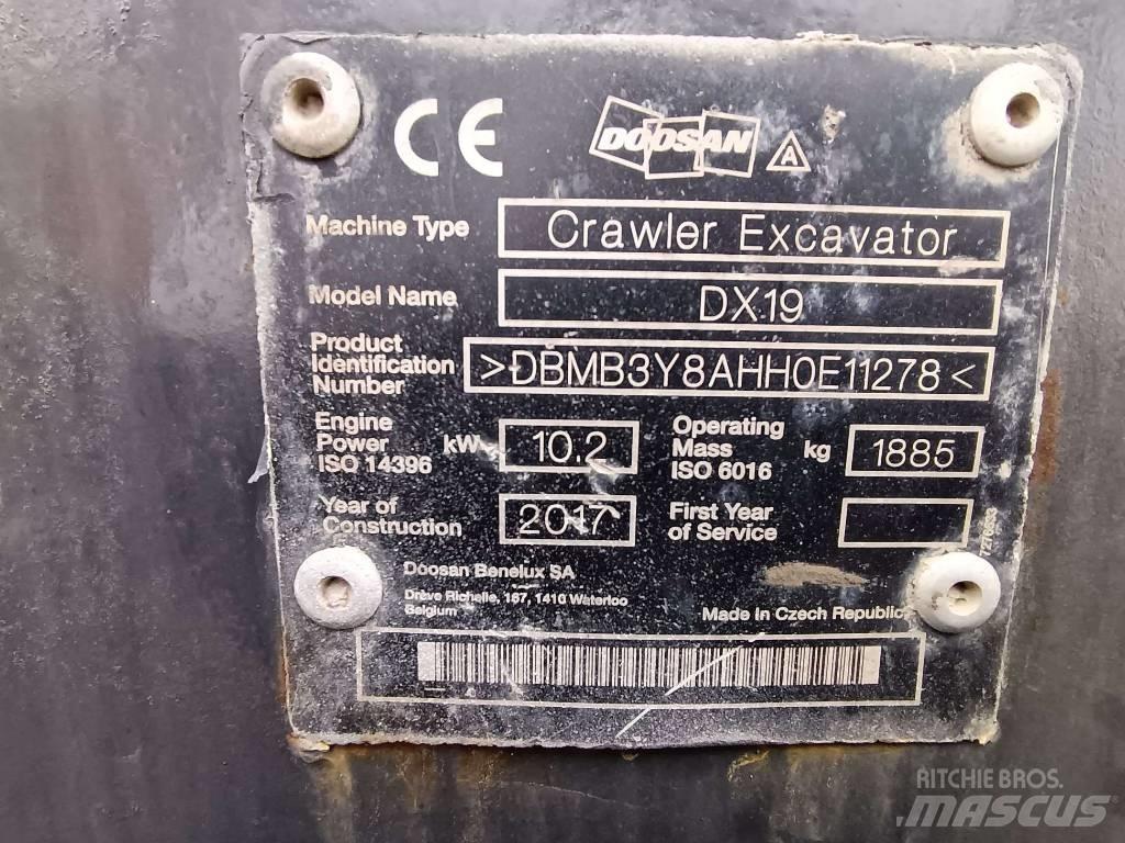 Doosan DX 19 Mini ekskavatori < 7 t