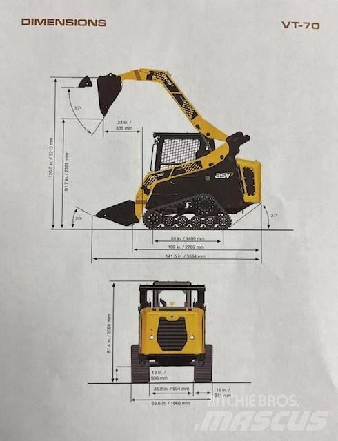 ASV VT 70 Lietoti riteņu kompaktiekrāvēji