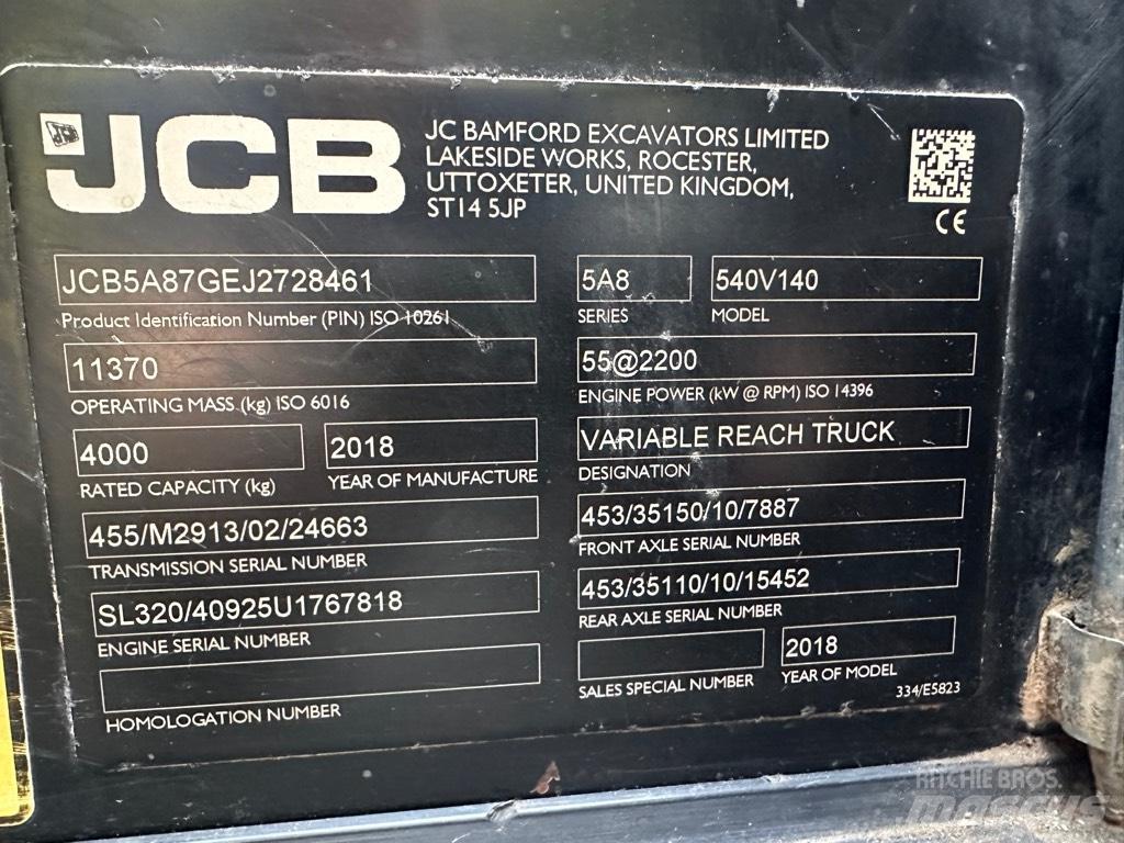 JCB 540-140 Teleskopiskie manipulatori
