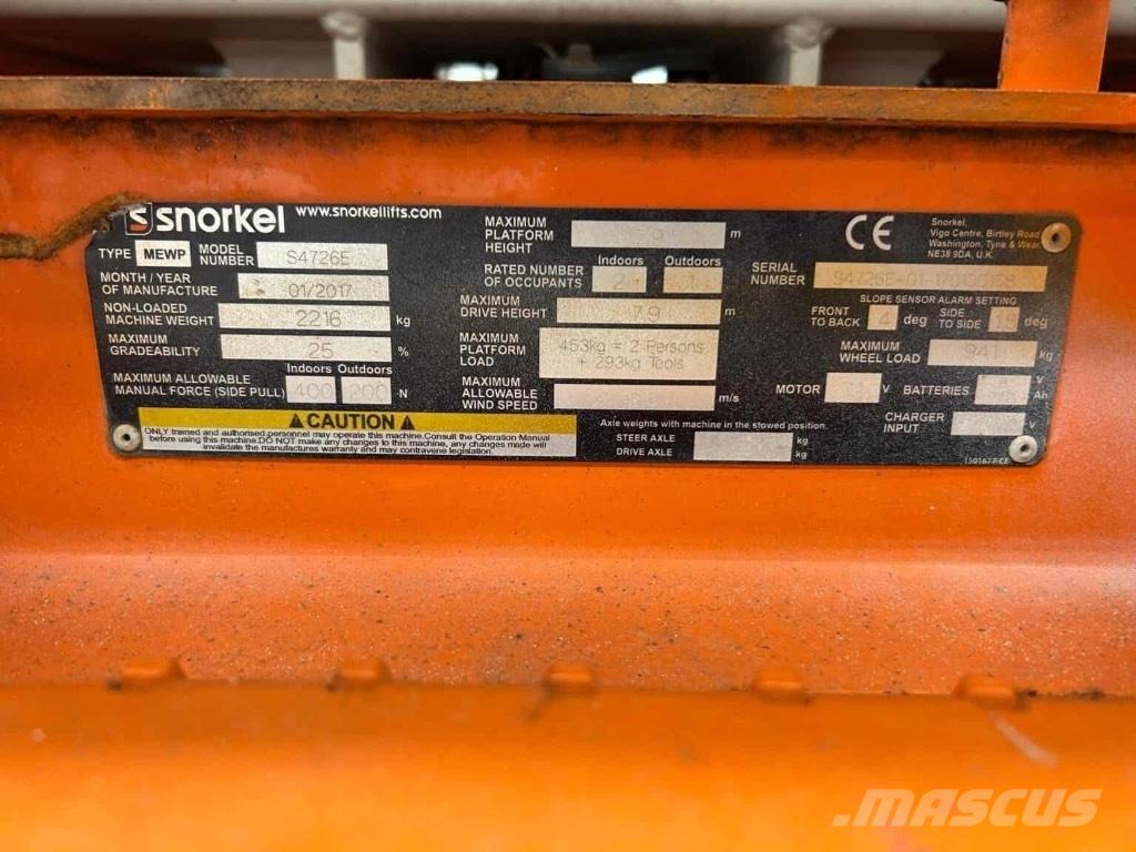 Snorkel S 4726 E Šķerveida pacēlāji
