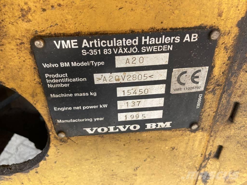 Volvo A 20 6x6 Artikulētie pašizgāzēji