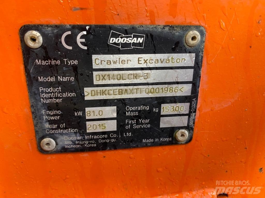 Doosan DX 140 LCR-3 Kāpurķēžu ekskavatori