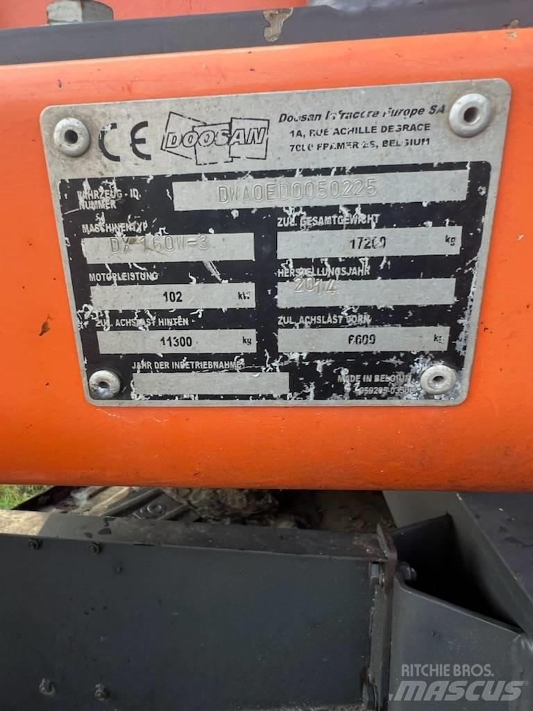 Doosan DX 160 W-3 Ekskavatori uz riteņiem