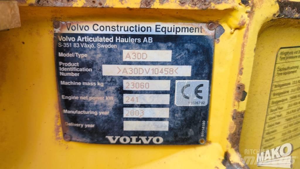 Volvo A 30 D Artikulētie pašizgāzēji
