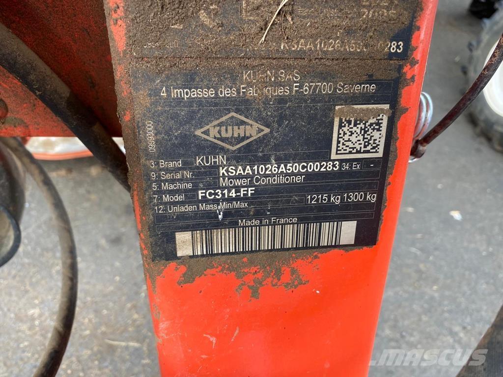 Kuhn FC 314 FF Piekabināmās pļaujmašīnas