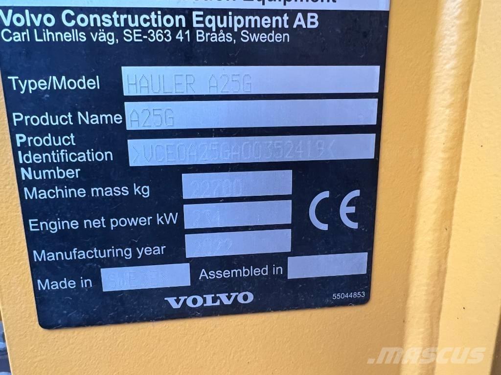Volvo A25G Artikulētie pašizgāzēji