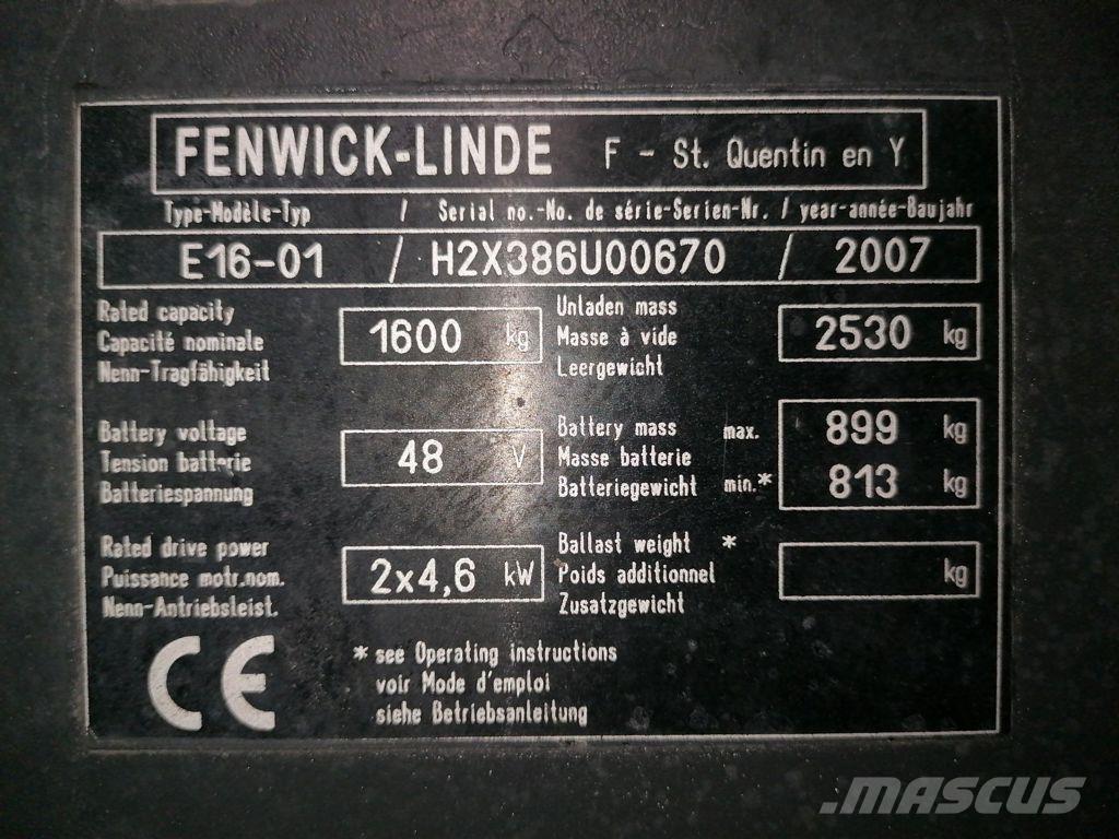 Linde E16-01 Elektriskie iekrāvēji