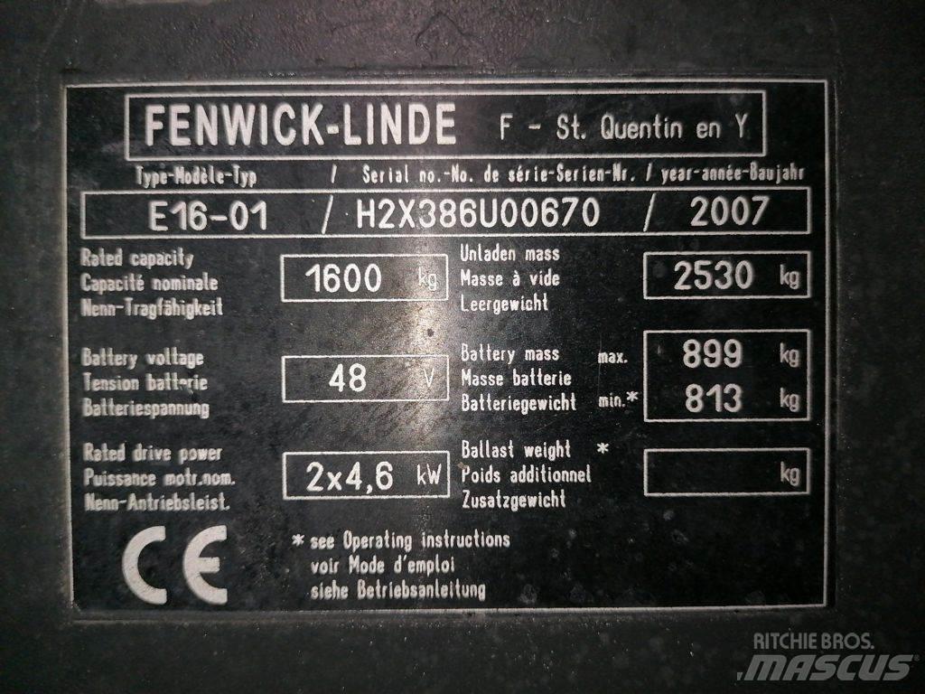 Linde E16-01 Elektriskie iekrāvēji