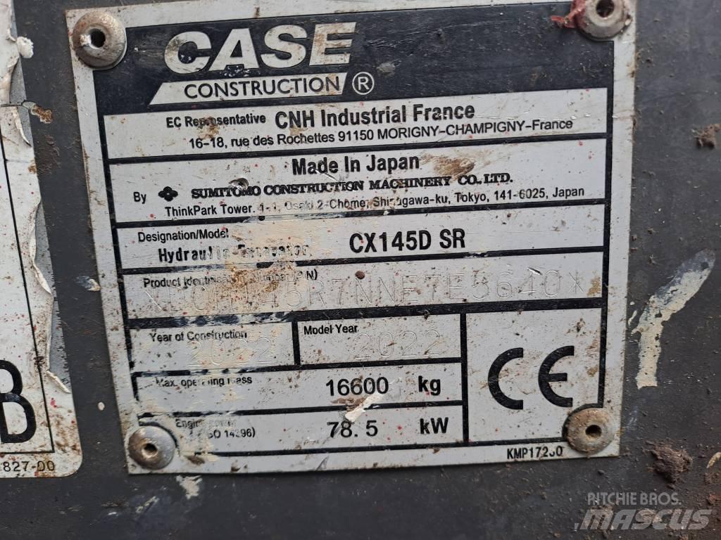 CASE CX145D SR Kāpurķēžu ekskavatori