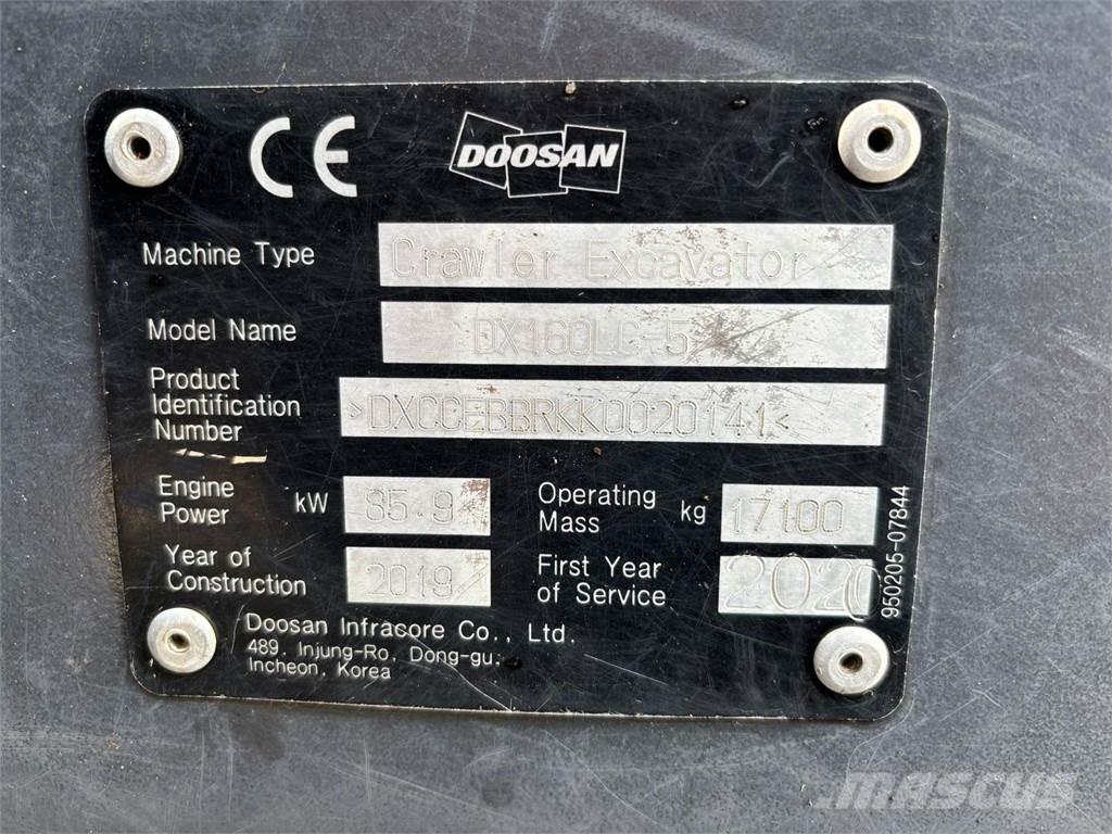 Doosan DX160HLC-5 Kāpurķēžu ekskavatori