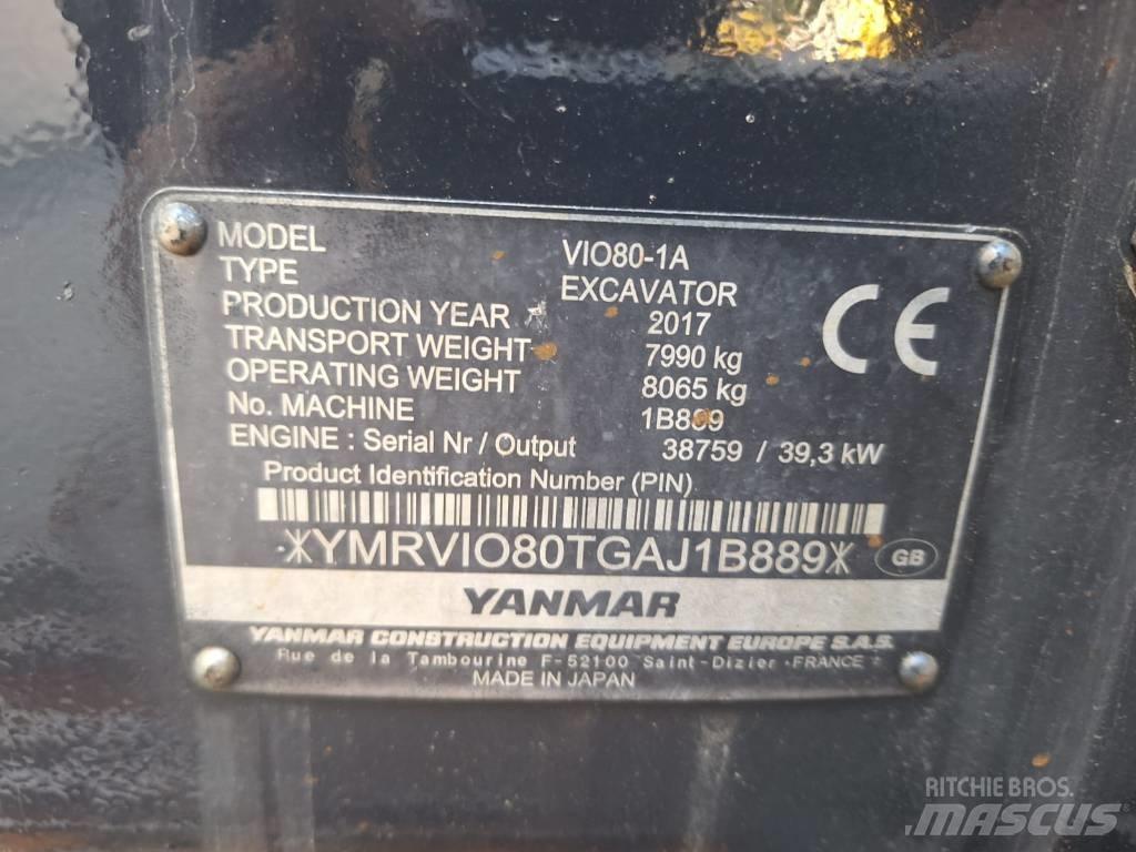 Yanmar Vio 80-1A Vidēja lieluma ekskavatori 7 t - 12 t
