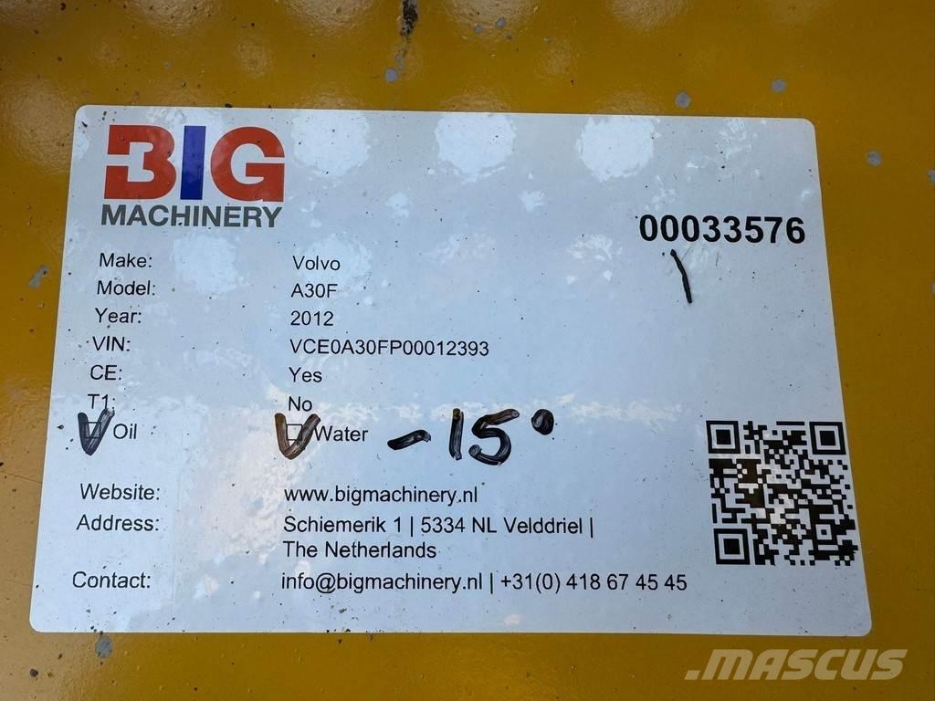 Volvo A30F Artikulētie pašizgāzēji