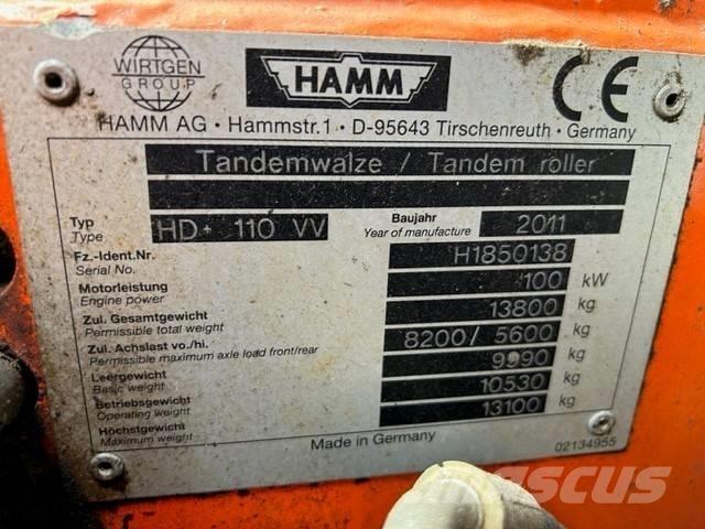 Hamm HD 110 Divvalču grunts veltņi