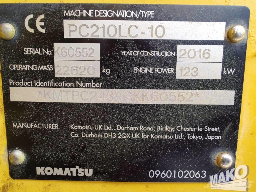 Komatsu PC 210 Kāpurķēžu ekskavatori