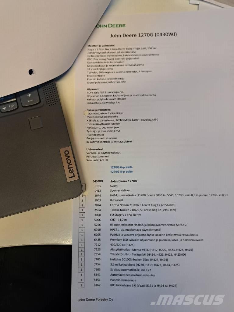 John Deere 1270 G Harvesteri