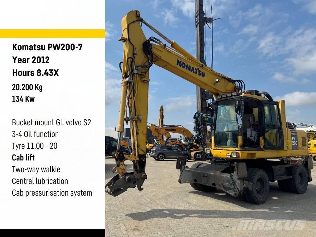 Komatsu PW 200-7 Ekskavatori uz riteņiem