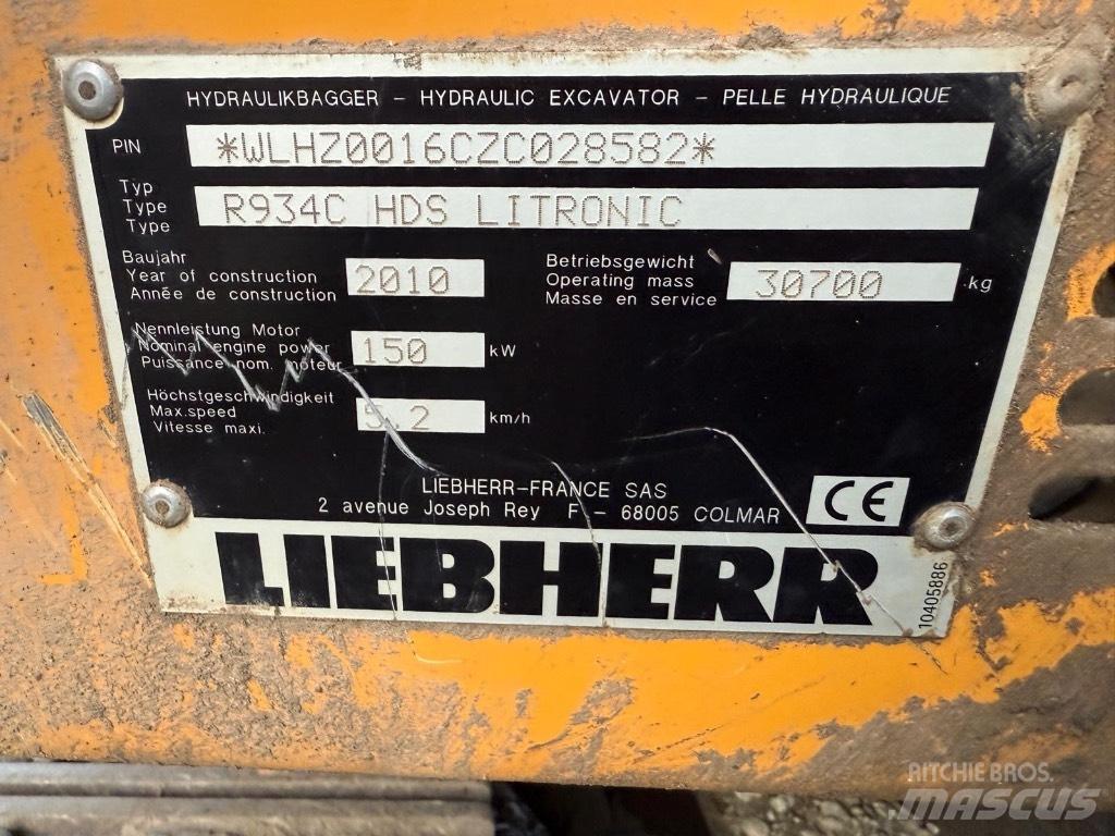 Liebherr R 934 C Kāpurķēžu ekskavatori
