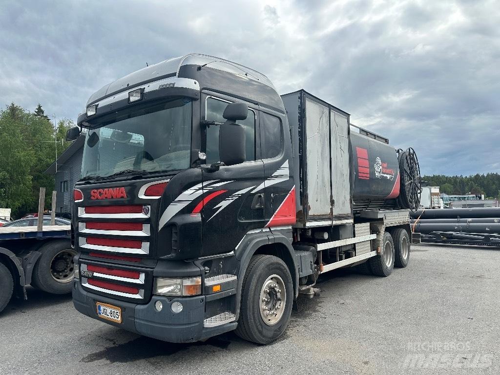 Scania R470 6x2 Kombinētās vakumsūkņa mašīnas