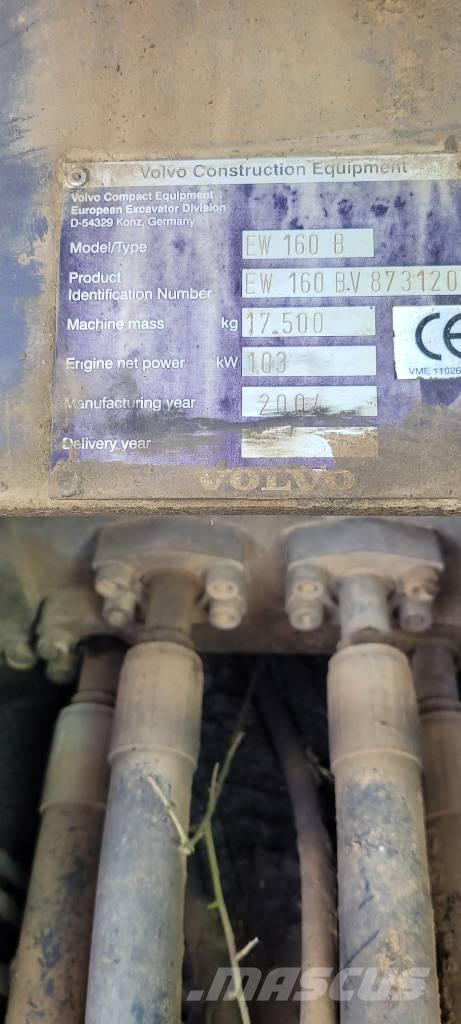 Volvo EW 160 Ekskavatori uz riteņiem