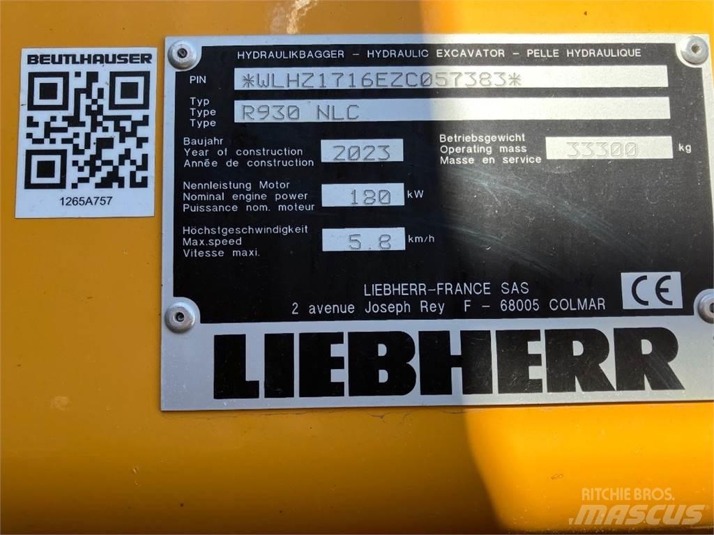 Liebherr R930 Kāpurķēžu ekskavatori