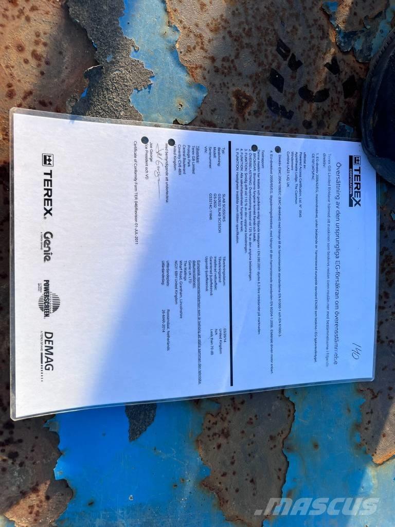 Genie GS 2632 Šķerveida pacēlāji