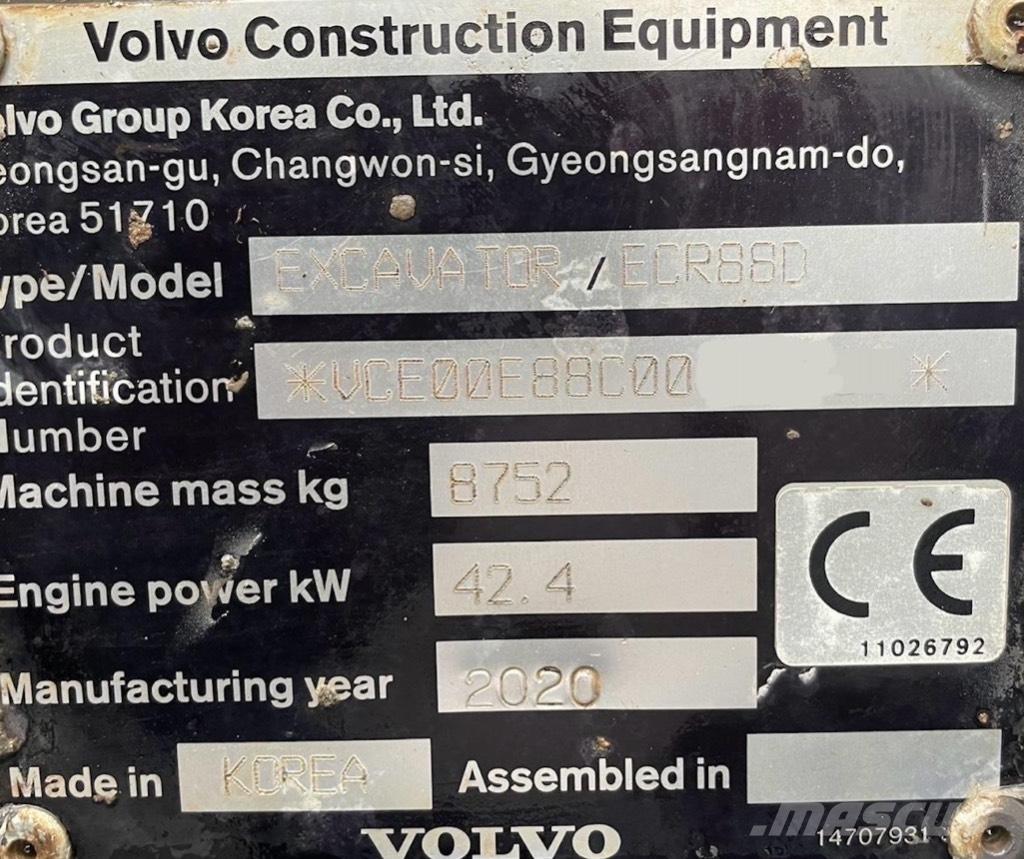 Volvo ECR 88 D Pro Vidēja lieluma ekskavatori 7 t - 12 t