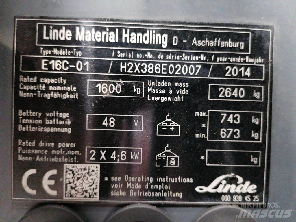 Linde E16C-01 Elektriskie iekrāvēji