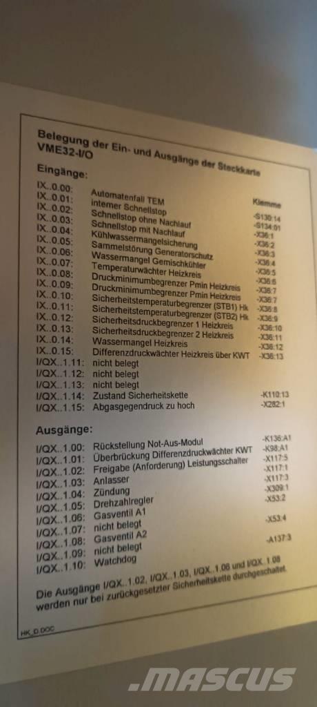 MWM TBG 620 V16 K Gāzes ģeneratori
