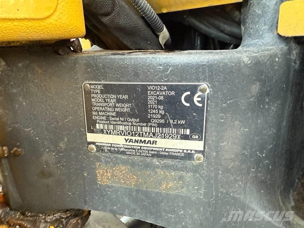 Yanmar Vio 12 Mini ekskavatori < 7 t