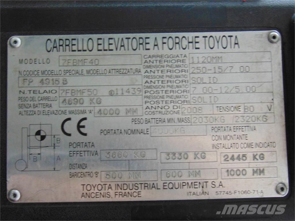 Toyota 7FBMF40 Elektriskie iekrāvēji