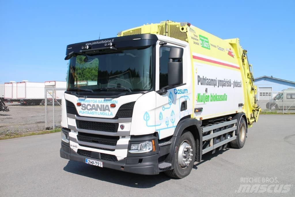 Scania P 340 CNG A Atkritumu izvešanas transports