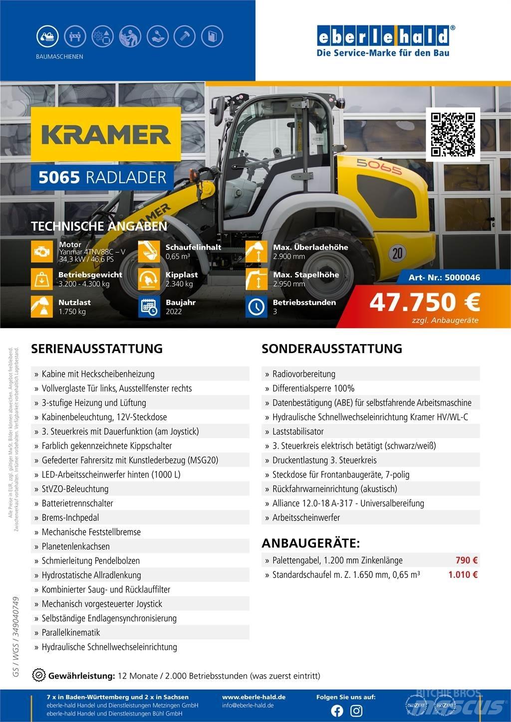 Kramer 5065 Iekrāvēji uz riteņiem