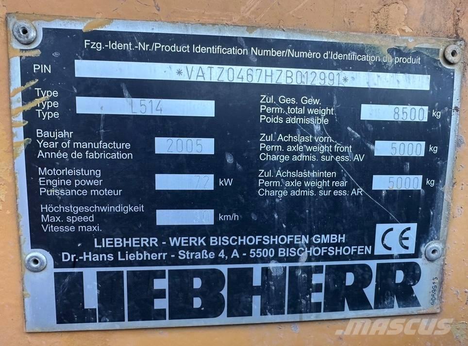 Liebherr L 514 Iekrāvēji uz riteņiem