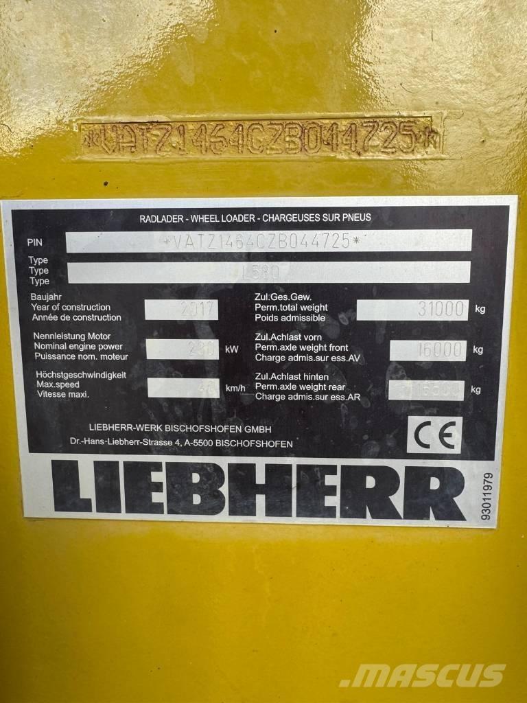 Liebherr 580 Iekrāvēji uz riteņiem