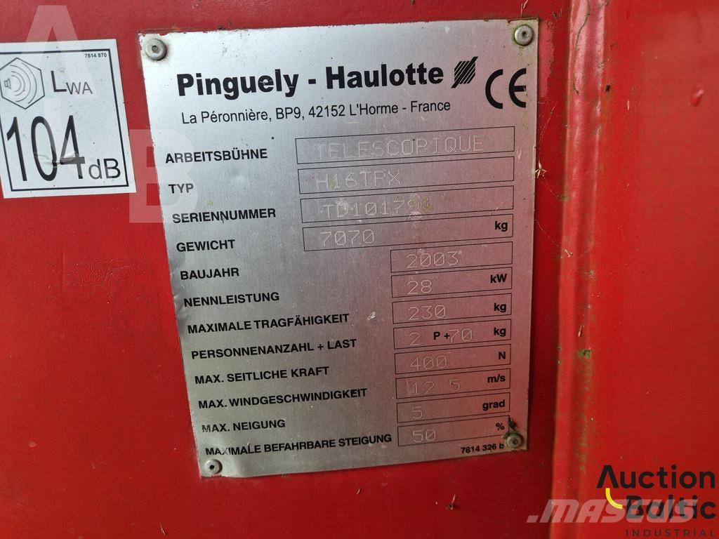 Haulotte H 16 TPX Strēles pacēlāji