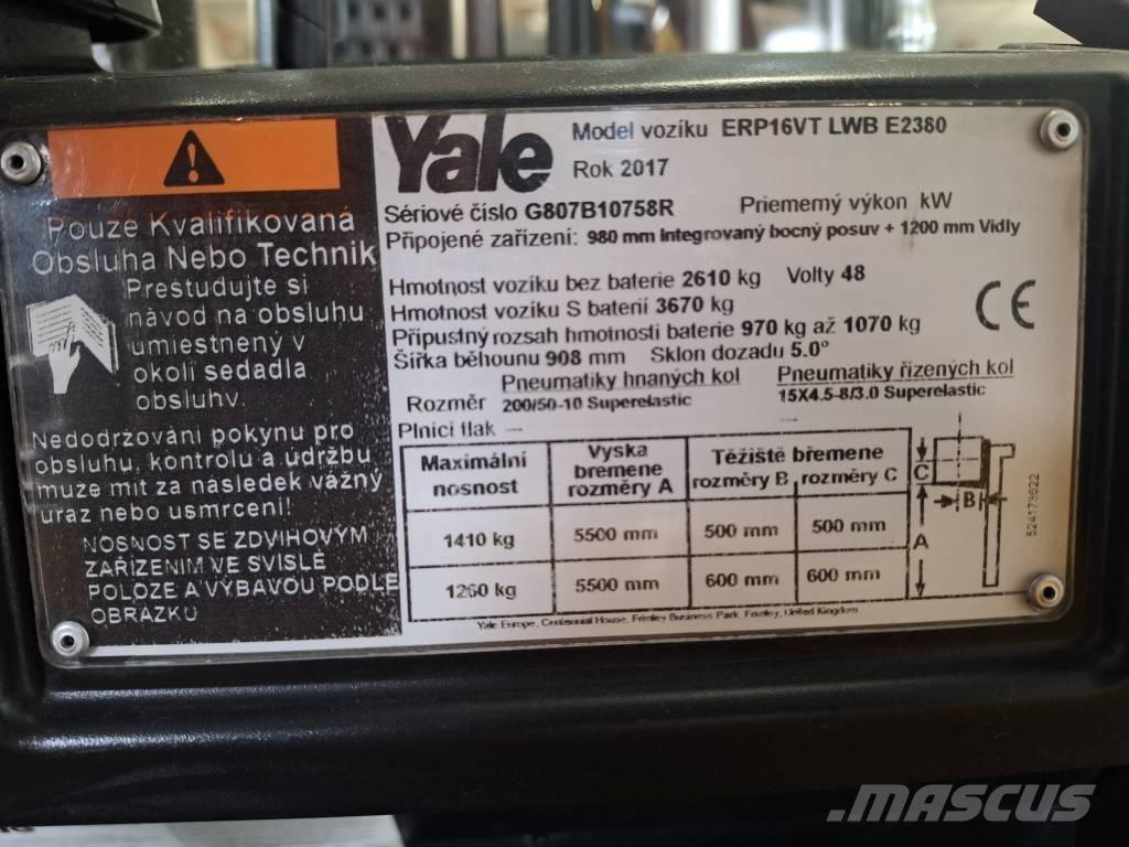 Yale ERP 16 VT Elektriskie iekrāvēji