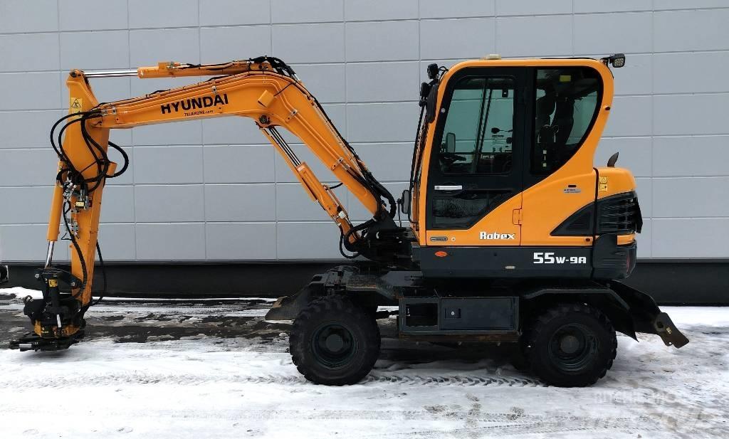 Hyundai 55W-9a Ekskavatori uz riteņiem