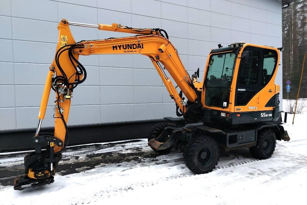 Hyundai 55W-9a Ekskavatori uz riteņiem