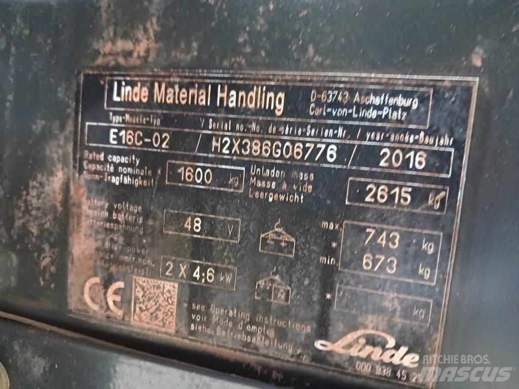 Linde E16C-02 Elektriskie iekrāvēji