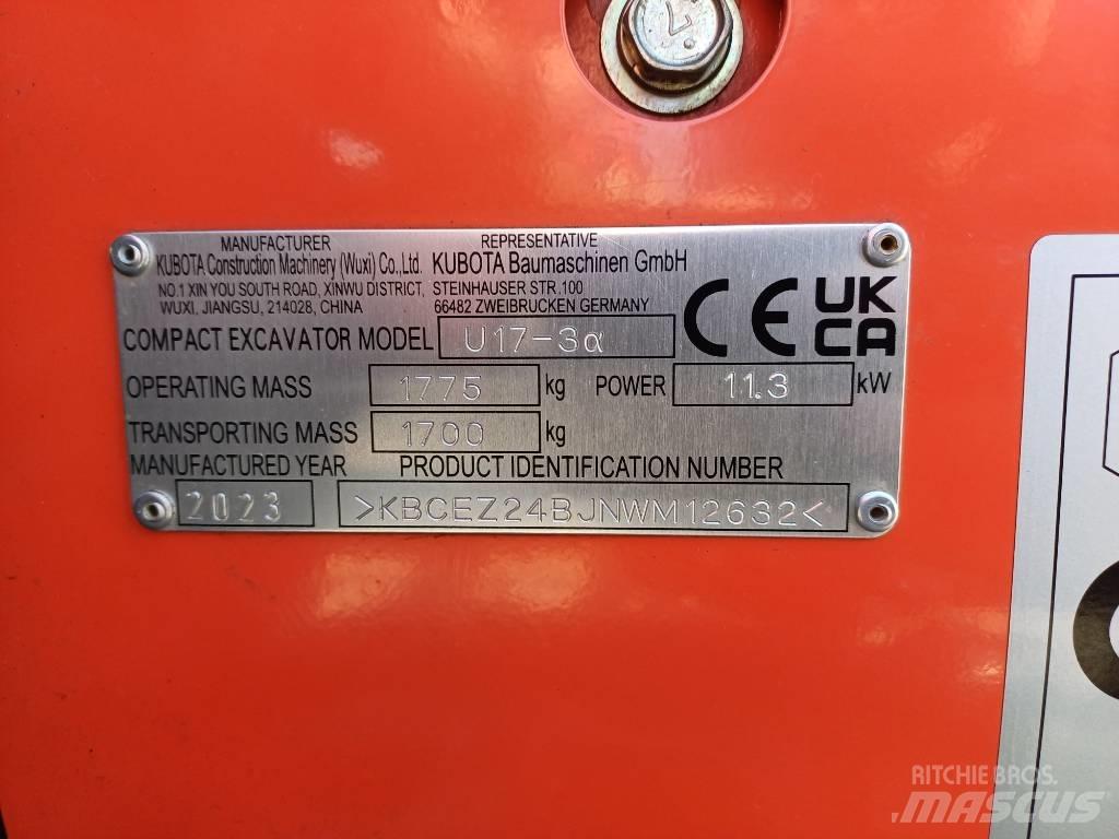 Kubota U 17-3 Mini ekskavatori < 7 t