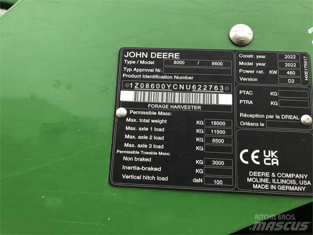 John Deere 8600 Lopbarības novācēji