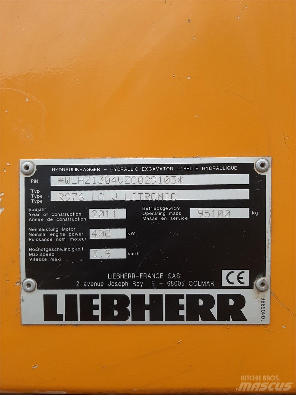 Liebherr 976 Kāpurķēžu ekskavatori