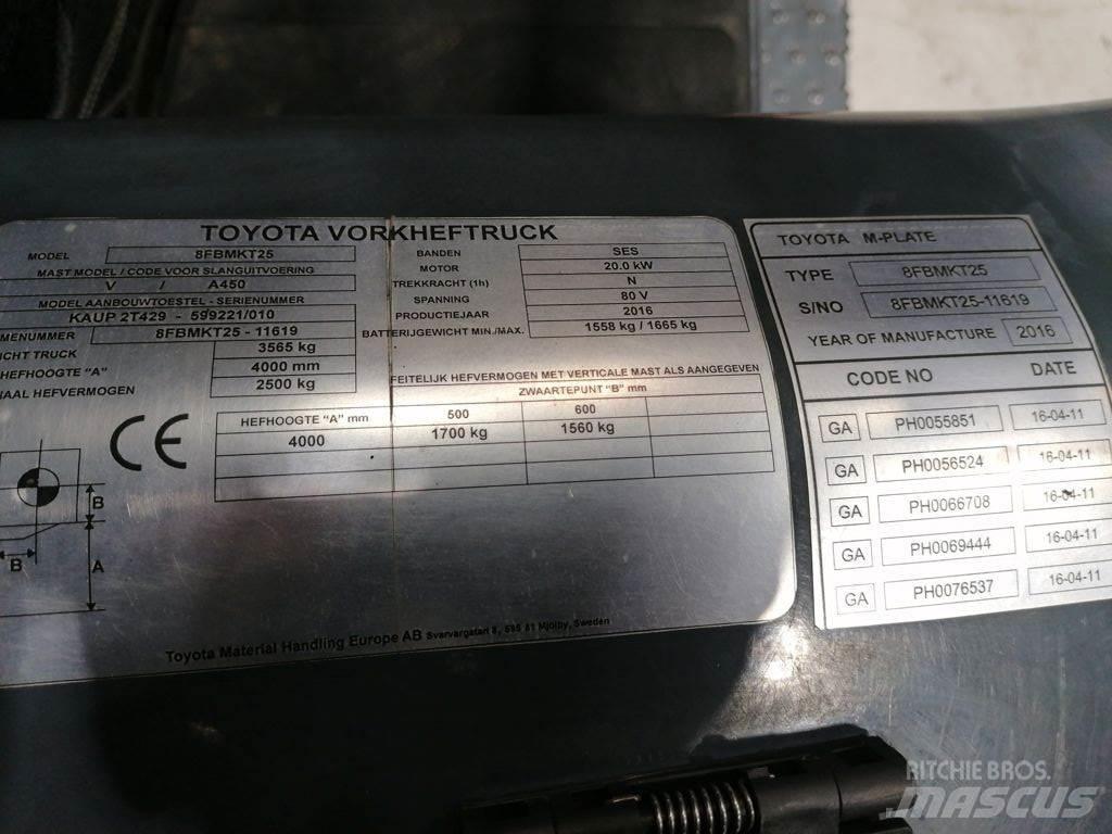 Toyota 8FBMKT25 Elektriskie iekrāvēji