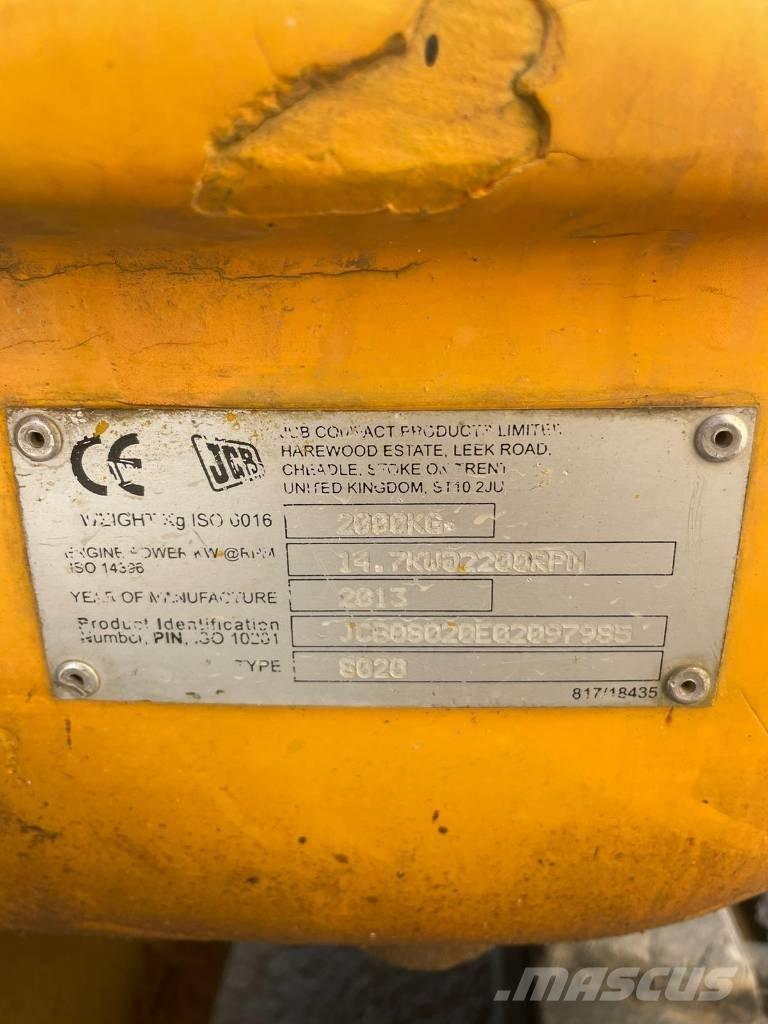 JCB 8020 Mini ekskavatori < 7 t