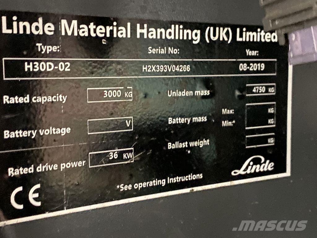 Linde H30D-02 Tehnika ar dīzeļa dzinēju